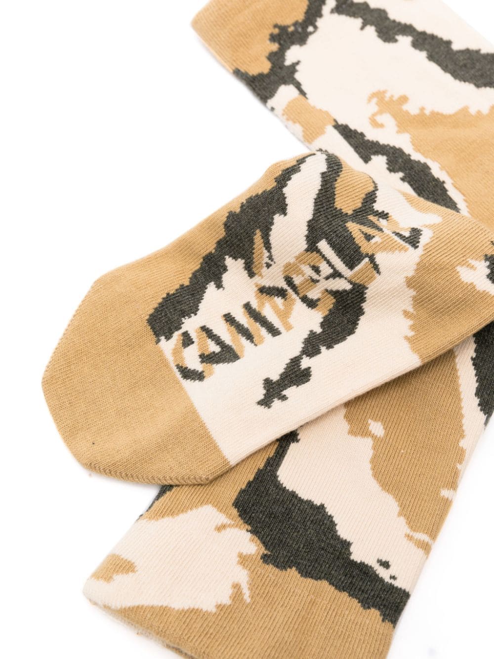 CamperLab camouflage-pattern cotton blend socks - Beige