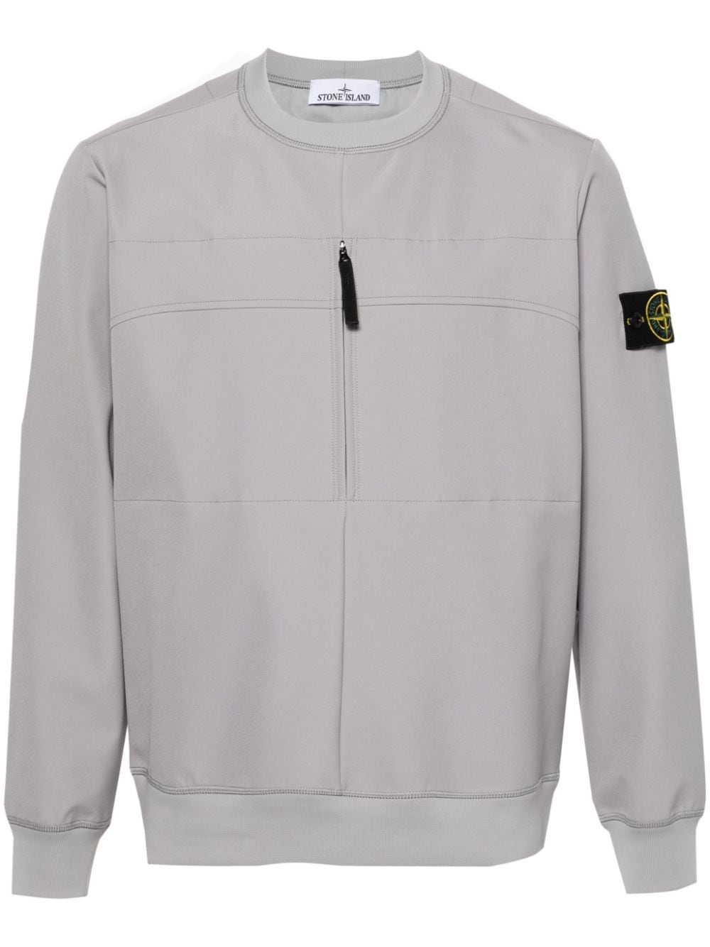 Stone Island Compass-badge Sweatshirt In Grey