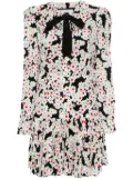 Alessandra Rich daisy-print silk dress - Black