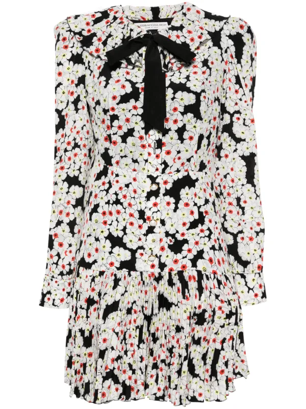 送料関税込【Alessandra Rich】シルクドレス Alessandra Rich プリント シルクドレス | ブラック | FARFETCH JP