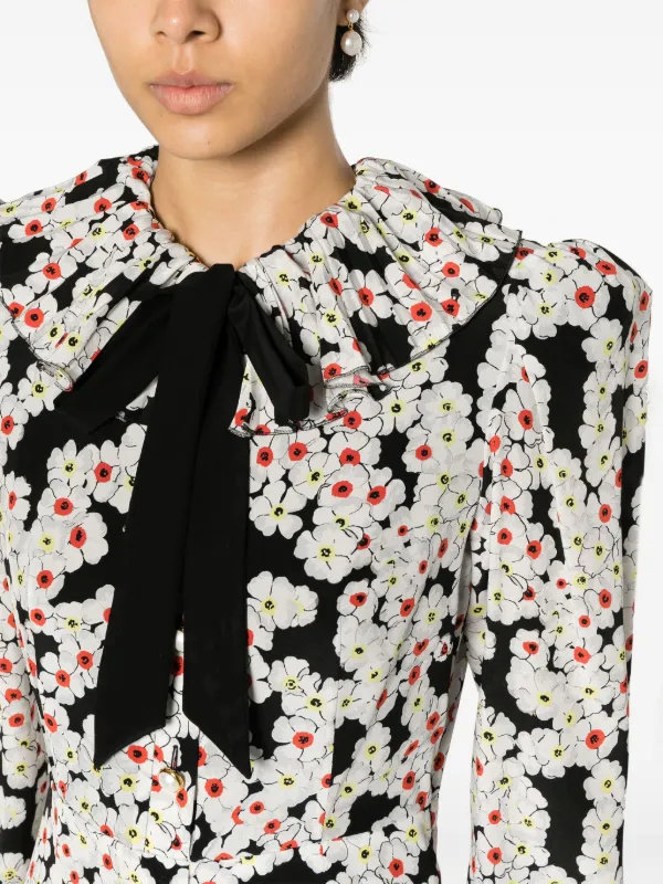 送料関税込【Alessandra Rich】シルクドレス Alessandra Rich プリント シルクドレス | ブラック | FARFETCH JP