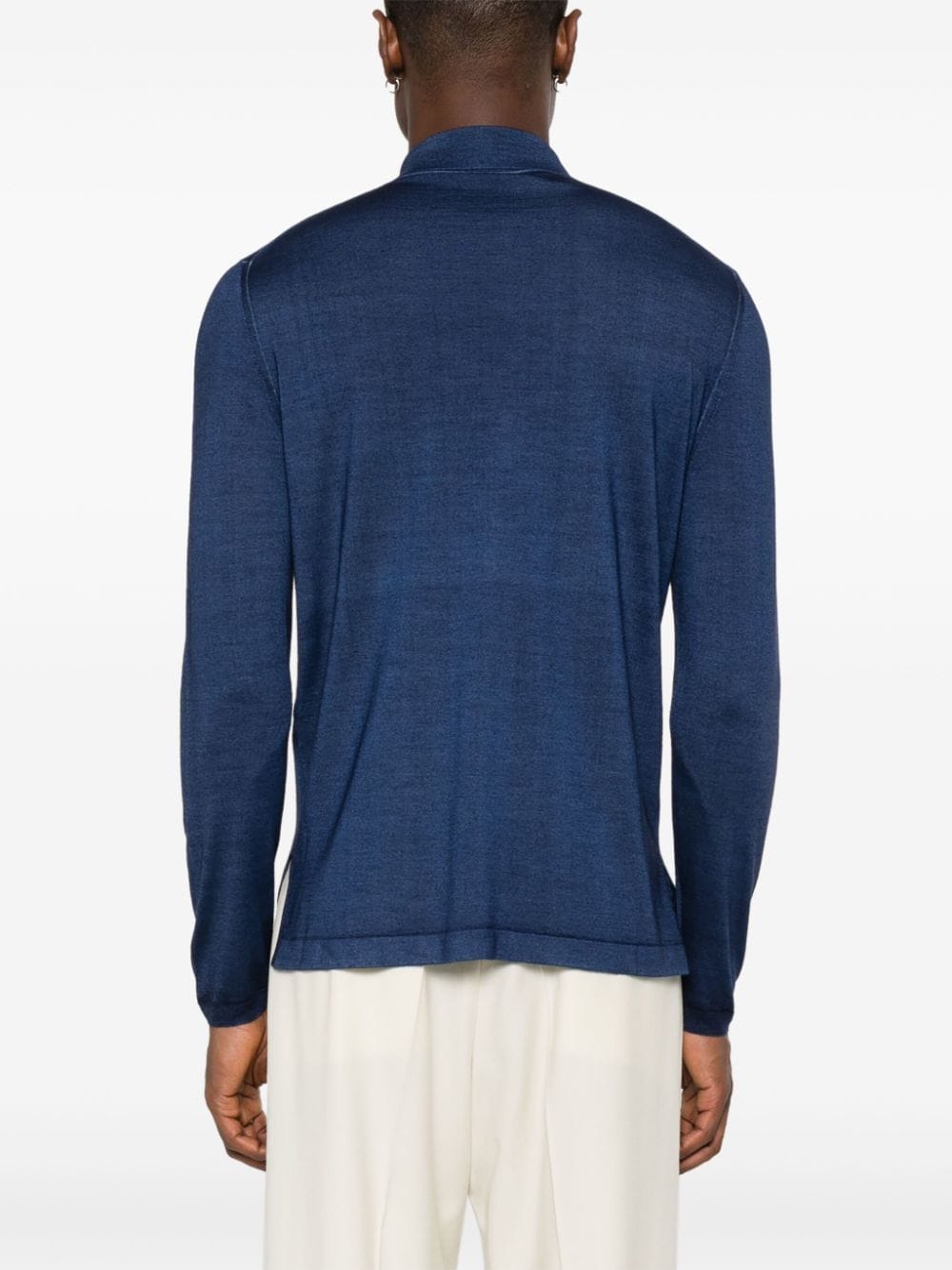 Shop Canali Fine-knit Shirt In Blue