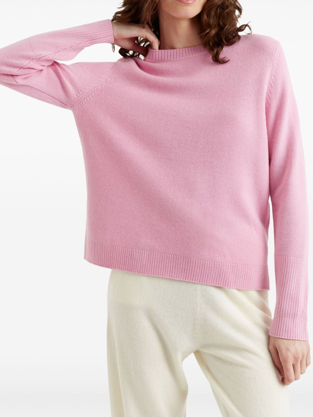 Shop Chinti & Parker The Boxy Cashmere Jumper In Pink