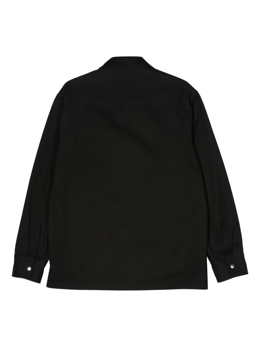 Shop Jil Sander Zip-up Shirt Jacket In Schwarz