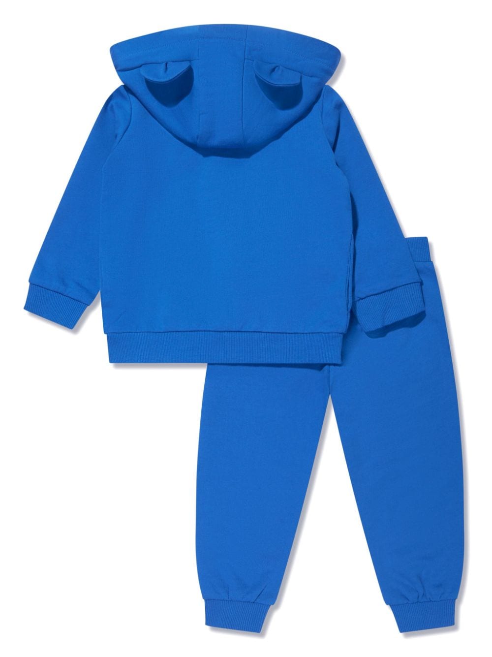 Shop Moschino Teddy Bear Embroidered Cotton Tracksuit Set In Blue
