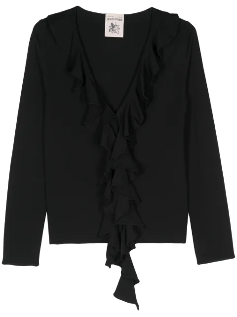 Semicouture Annalisa ruffle-detail cardigan