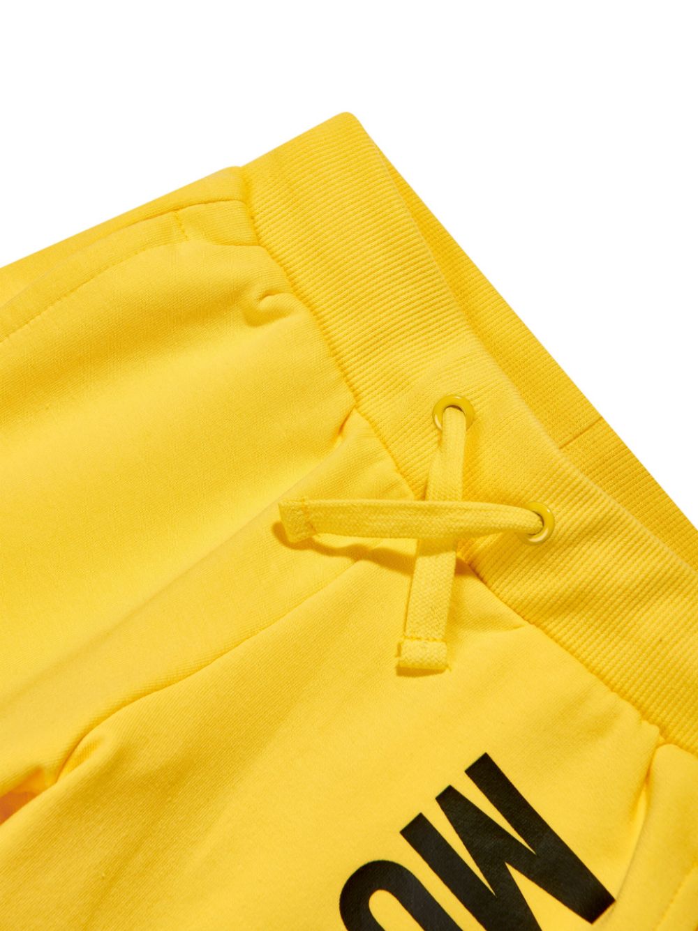 Shop Moschino Logo-print Shorts In Yellow