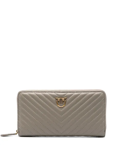 PINKO Ryder chevron leather wallet