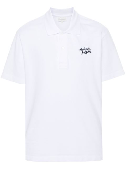 Maison Kitsune Handwriting cotton polo shirt Men