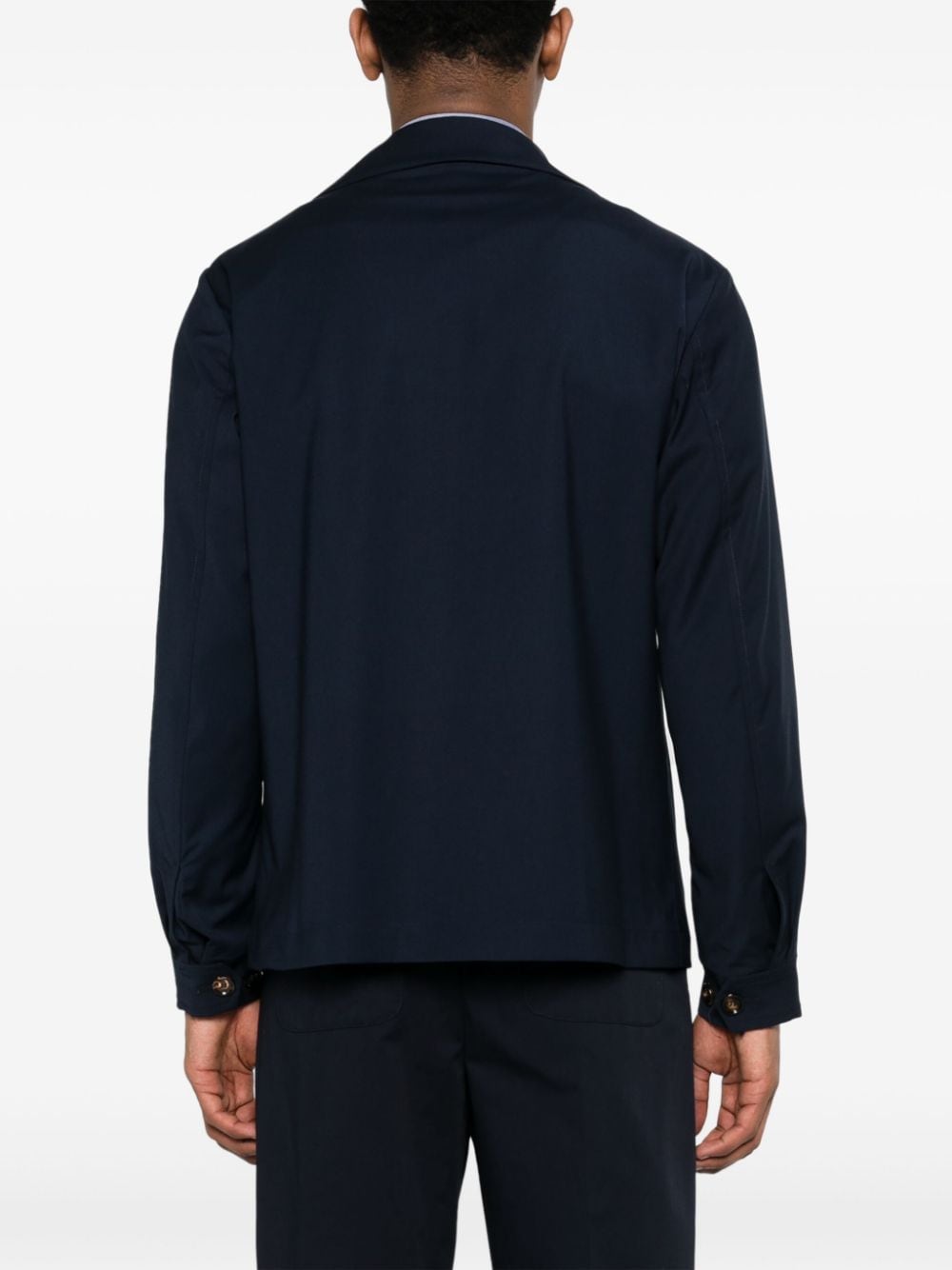 Shop Kired Leo Button-up Shirt Jacket In Blue