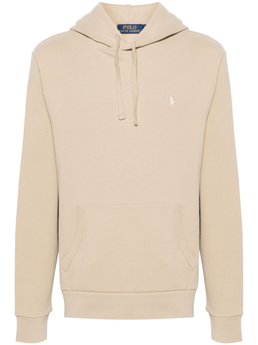 Polo Ralph Lauren Polo Pony Cotton Hoodie In Neutrals