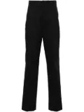 Lardini tapered cotton chino trousers - Black