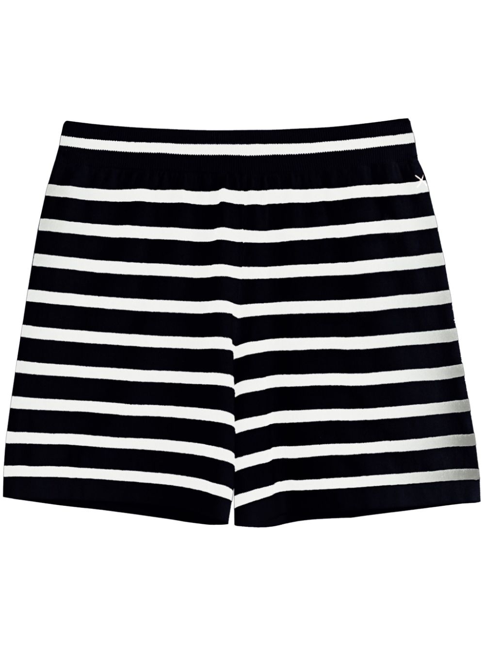 Shop Chinti & Parker Striped Knitted Shorts In Blue