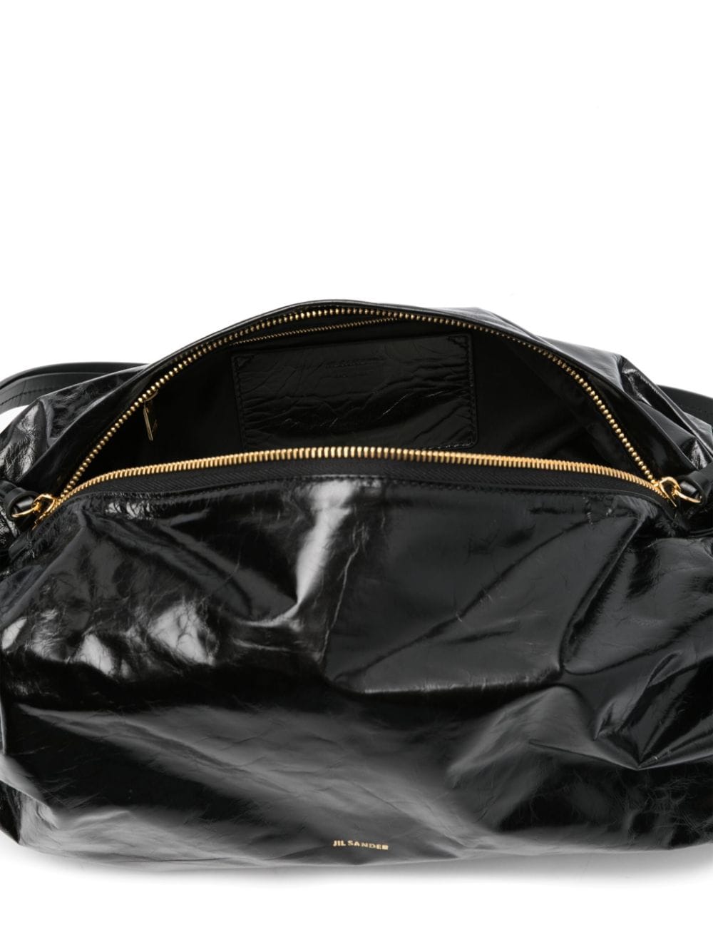 Shop Jil Sander + Medium Cushion Shoulder Bag In Black