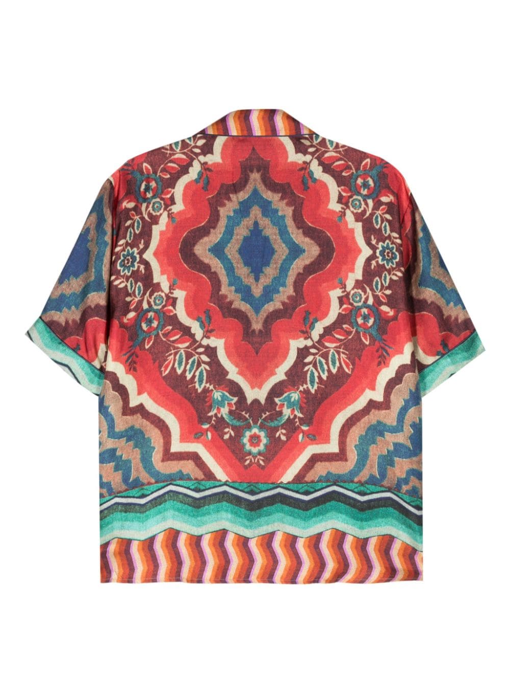 Pierre-Louis Mascia graphic-print silk shirt - Rood