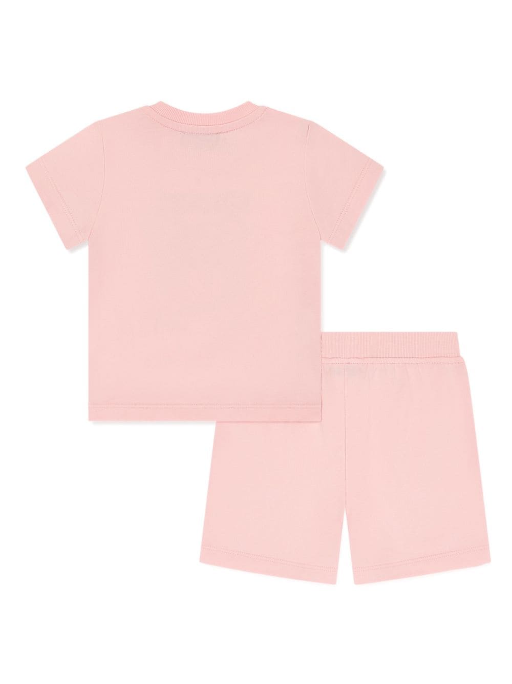 Moschino Kids Teddy Bear cotton short set - Roze