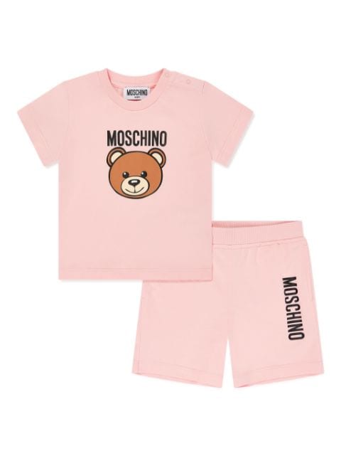 Moschino Kids Teddy Bear cotton short set