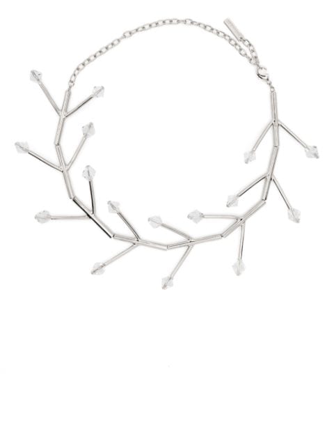 Hugo Kreit Wishbone crystal-embellished necklace