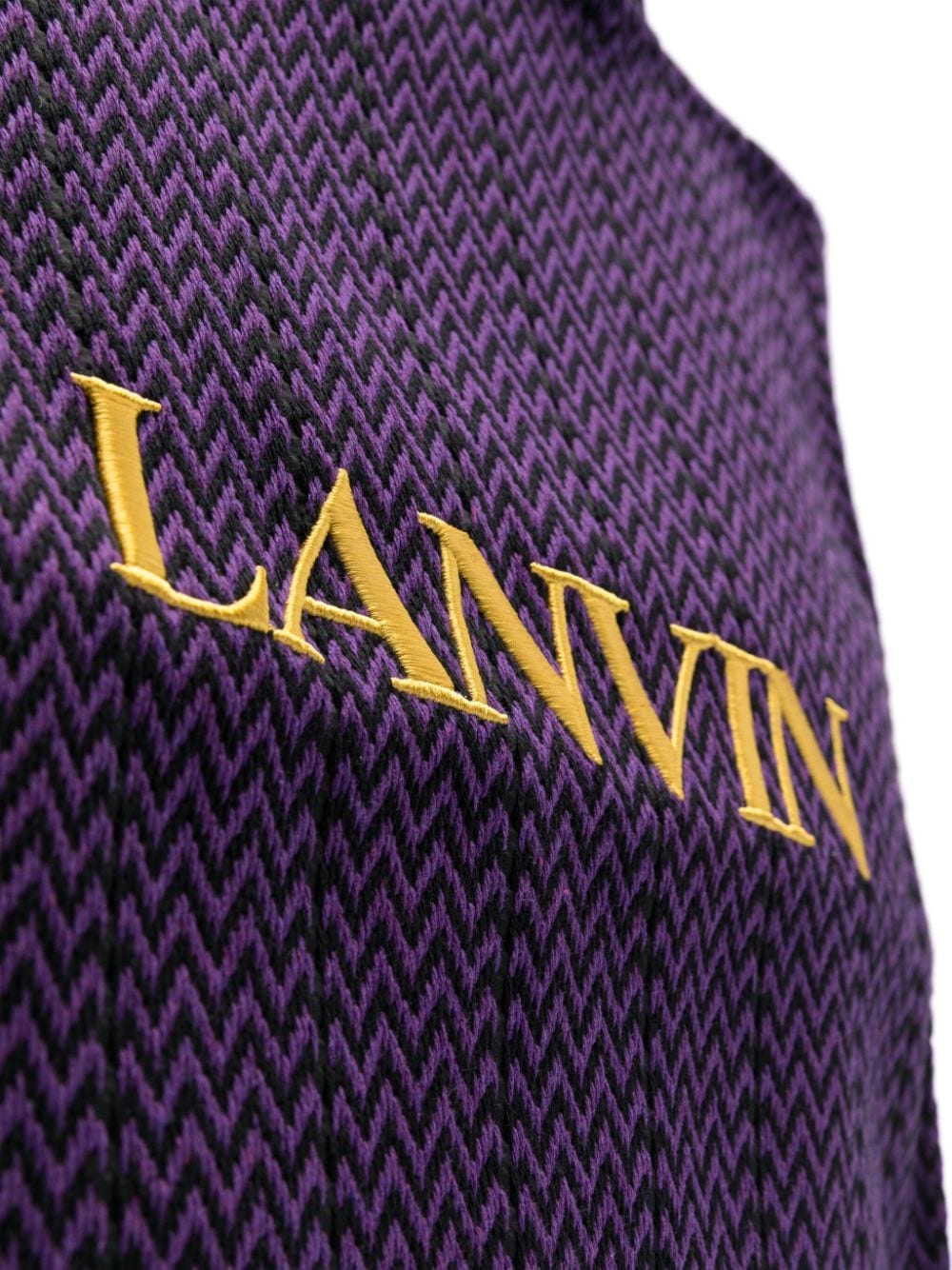 Shop Lanvin X Future Embroidered-logo Tote Bag In Purple