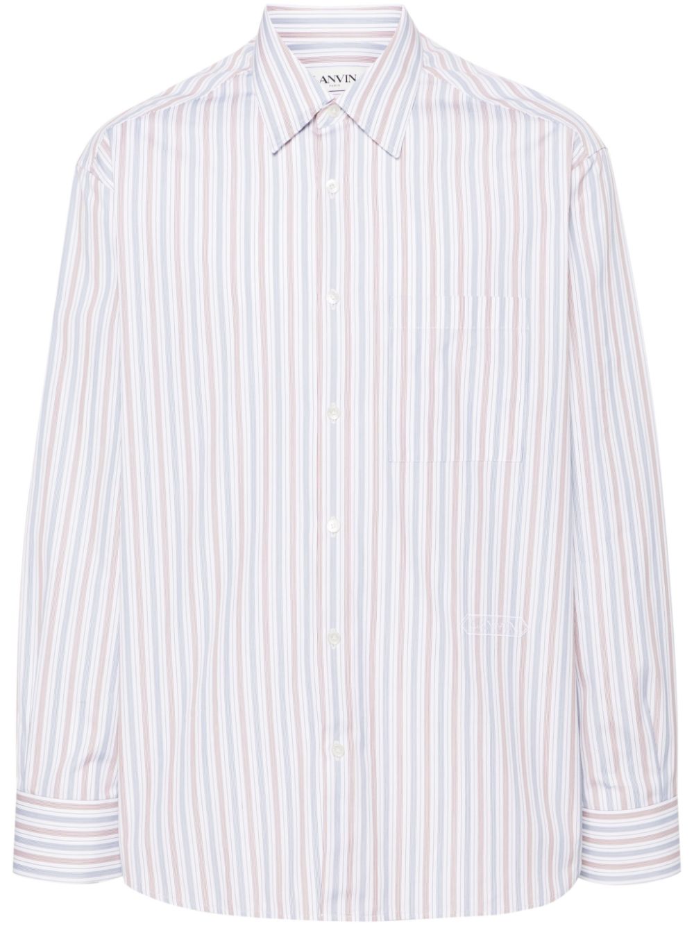 Lanvin striped cotton shirt Wit