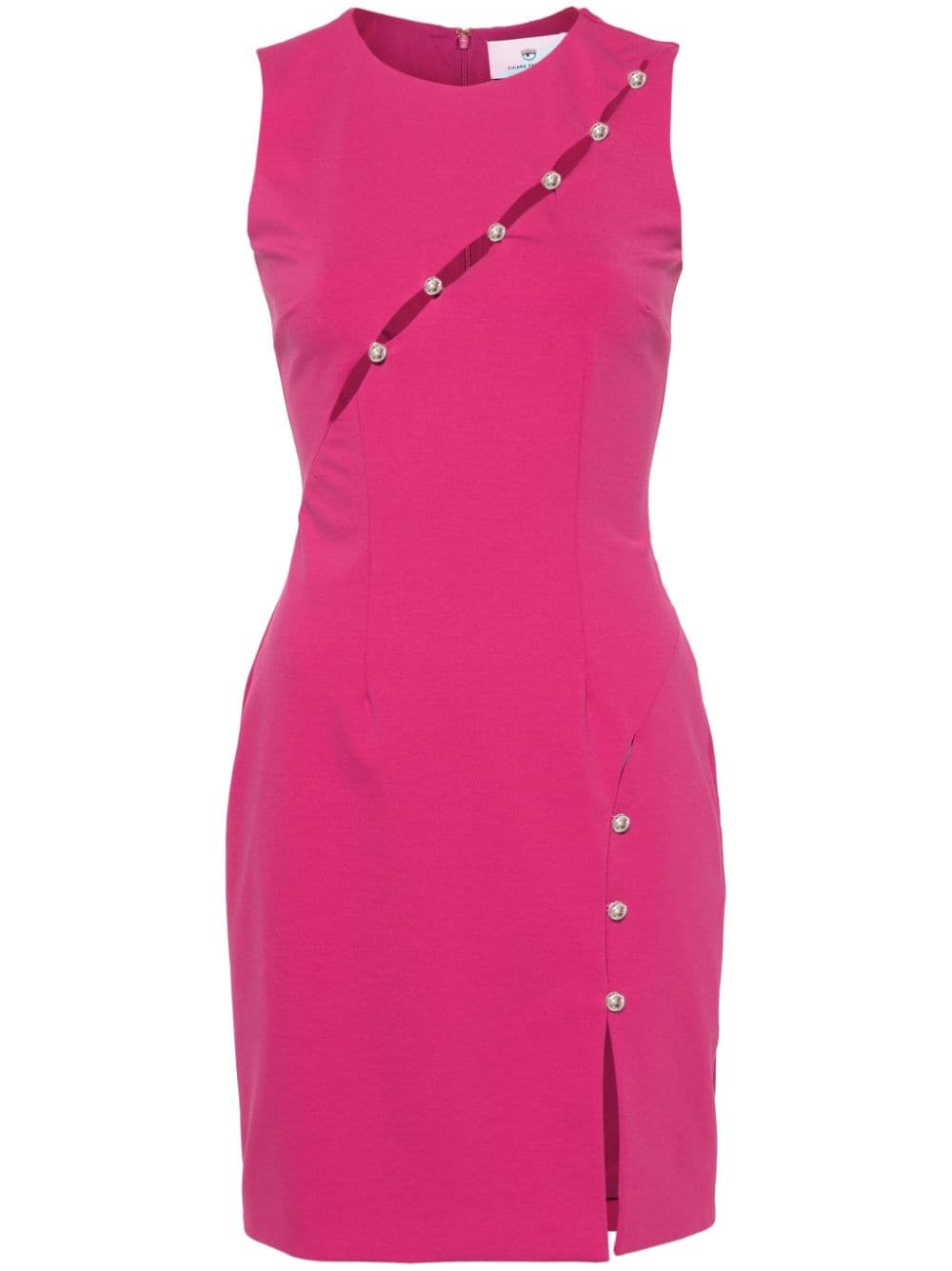 Chiara Ferragni Rhinestone-embellished Mini Dress In Pink