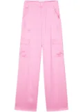 Chiara Ferragni textured straight cargo pants - Pink