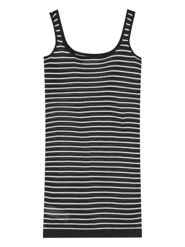 Chiara Ferragni Eyelike-patch Striped Mini Dress | Black | FARFETCH