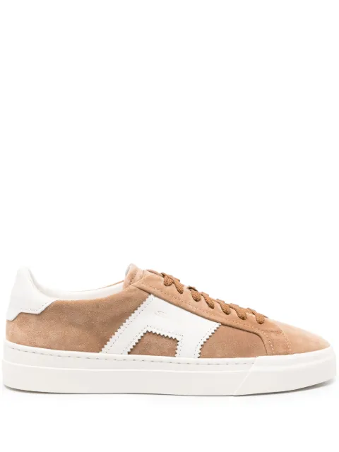 Santoni lace-up suede sneakers