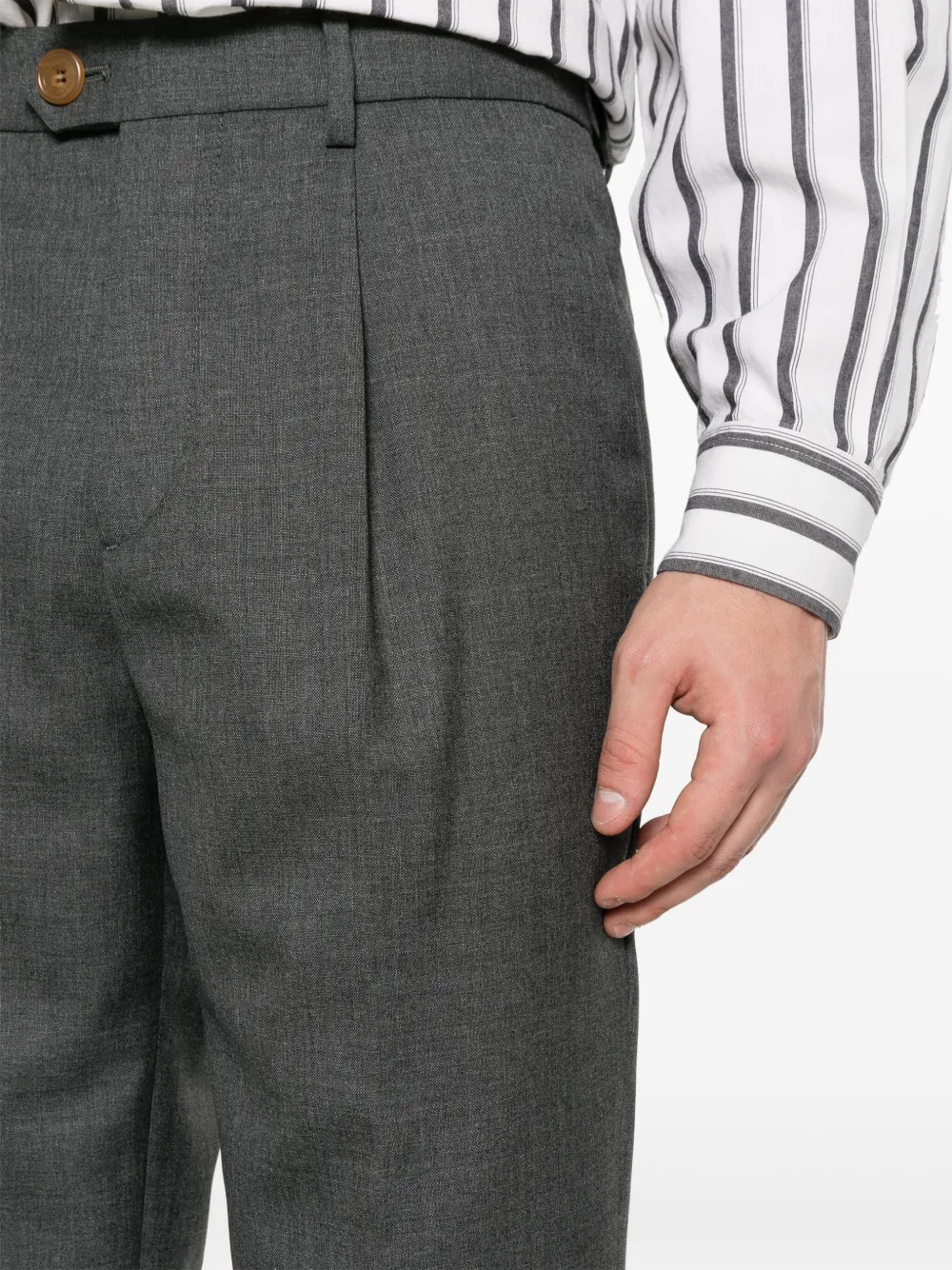 Brunello Cucinelli Broek met toelopende pijpen Grijs