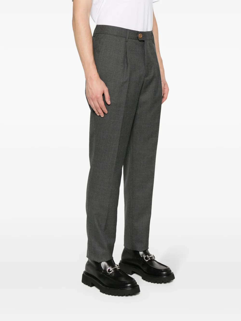Brunello Cucinelli Broek met toelopende pijpen Grijs