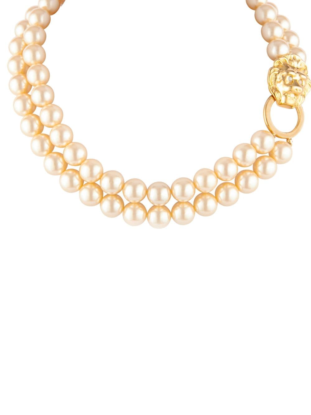 Pre-owned Kenneth Jay Lane 1990s Faux-pearl Necklace In Gold