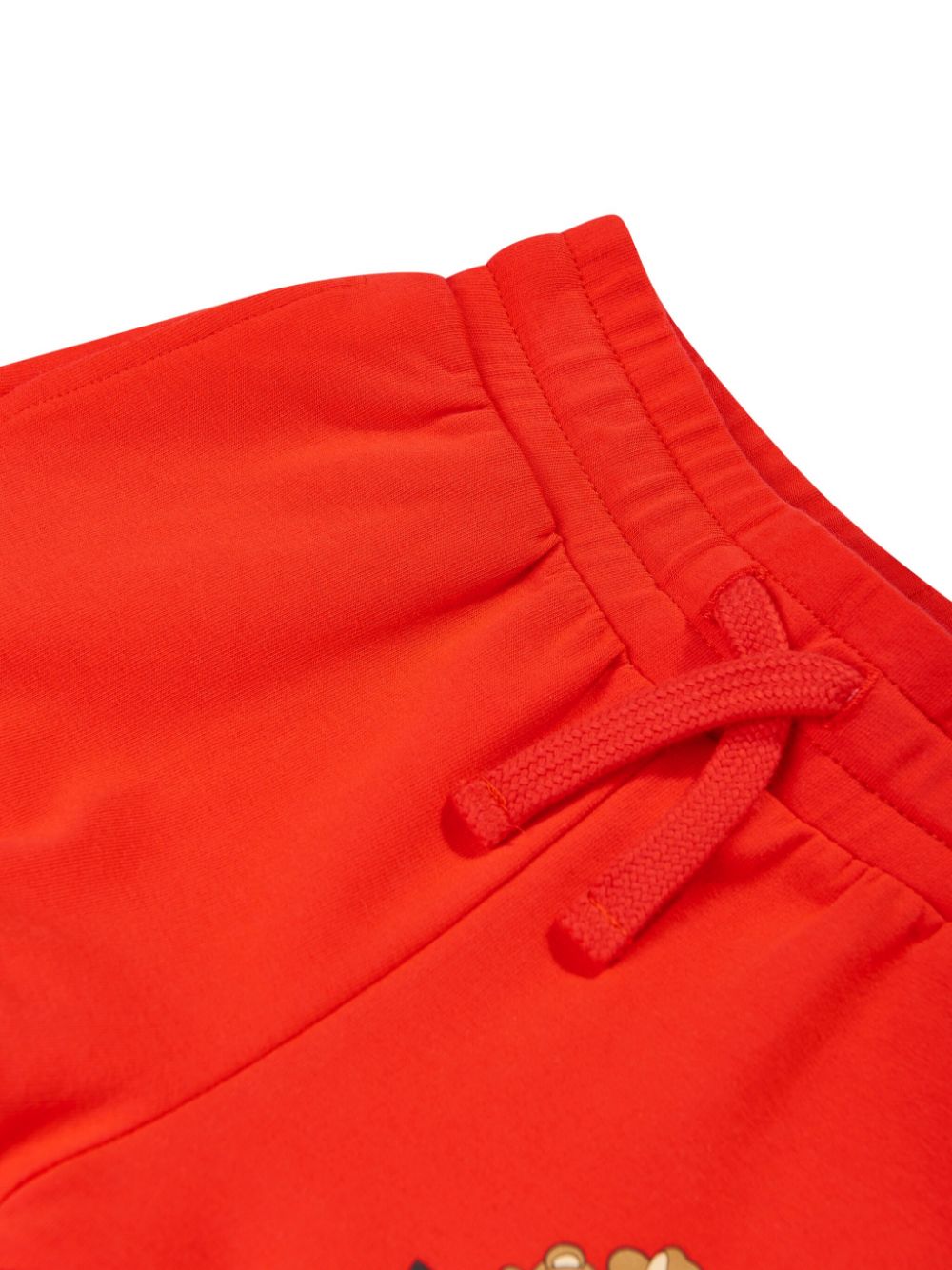 Moschino Kids Katoenen shorts met logoprint Rood