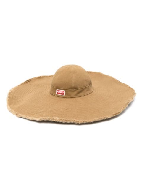 Kenzo sombrero de verano con logo bordado