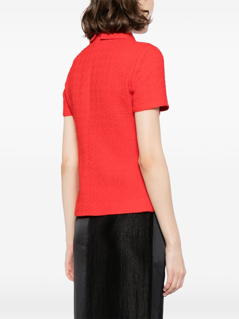 Shop Jane Stella Tweed Top In Red
