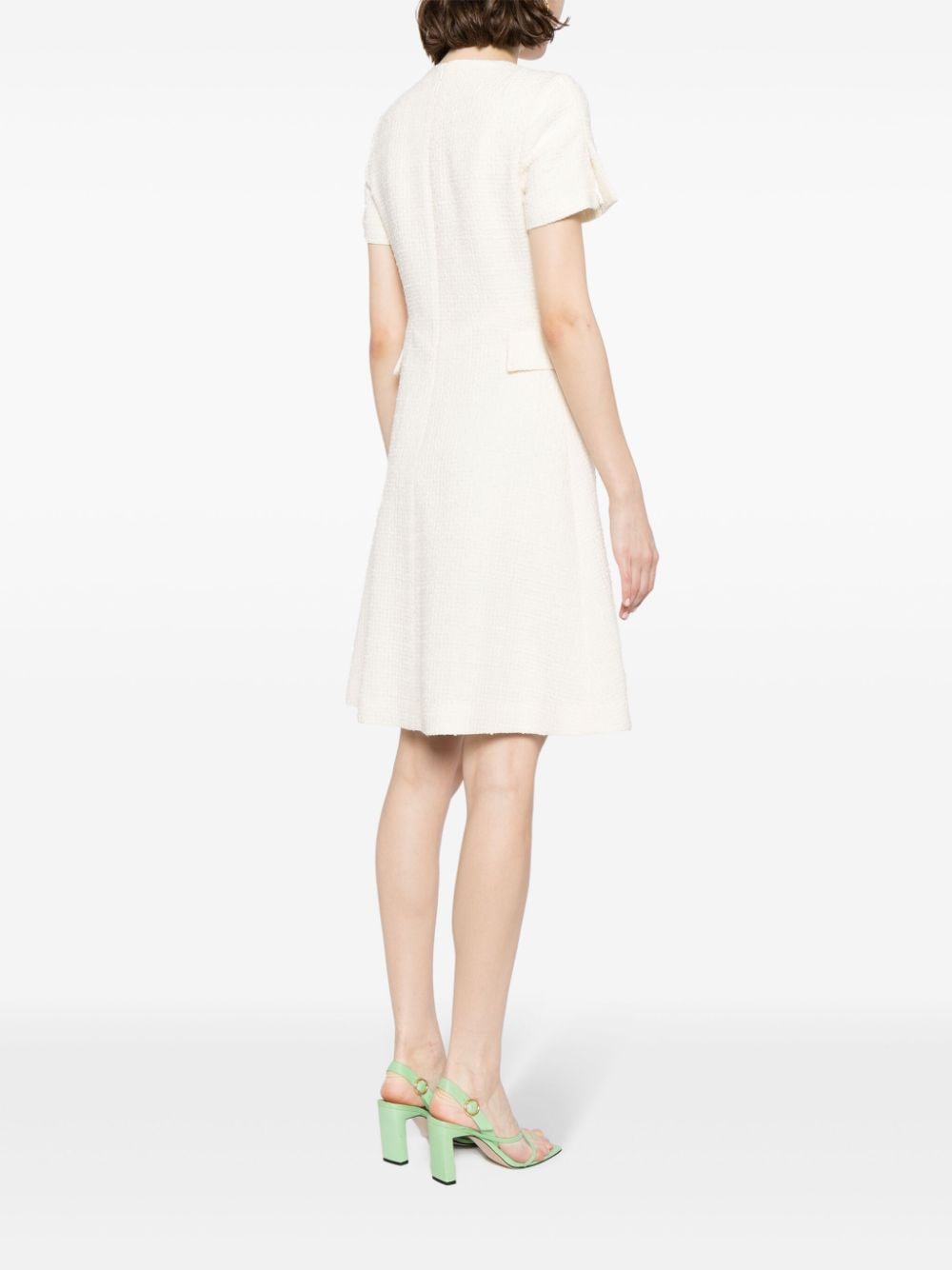 Shop Jane Solange Tweed Minidress In White