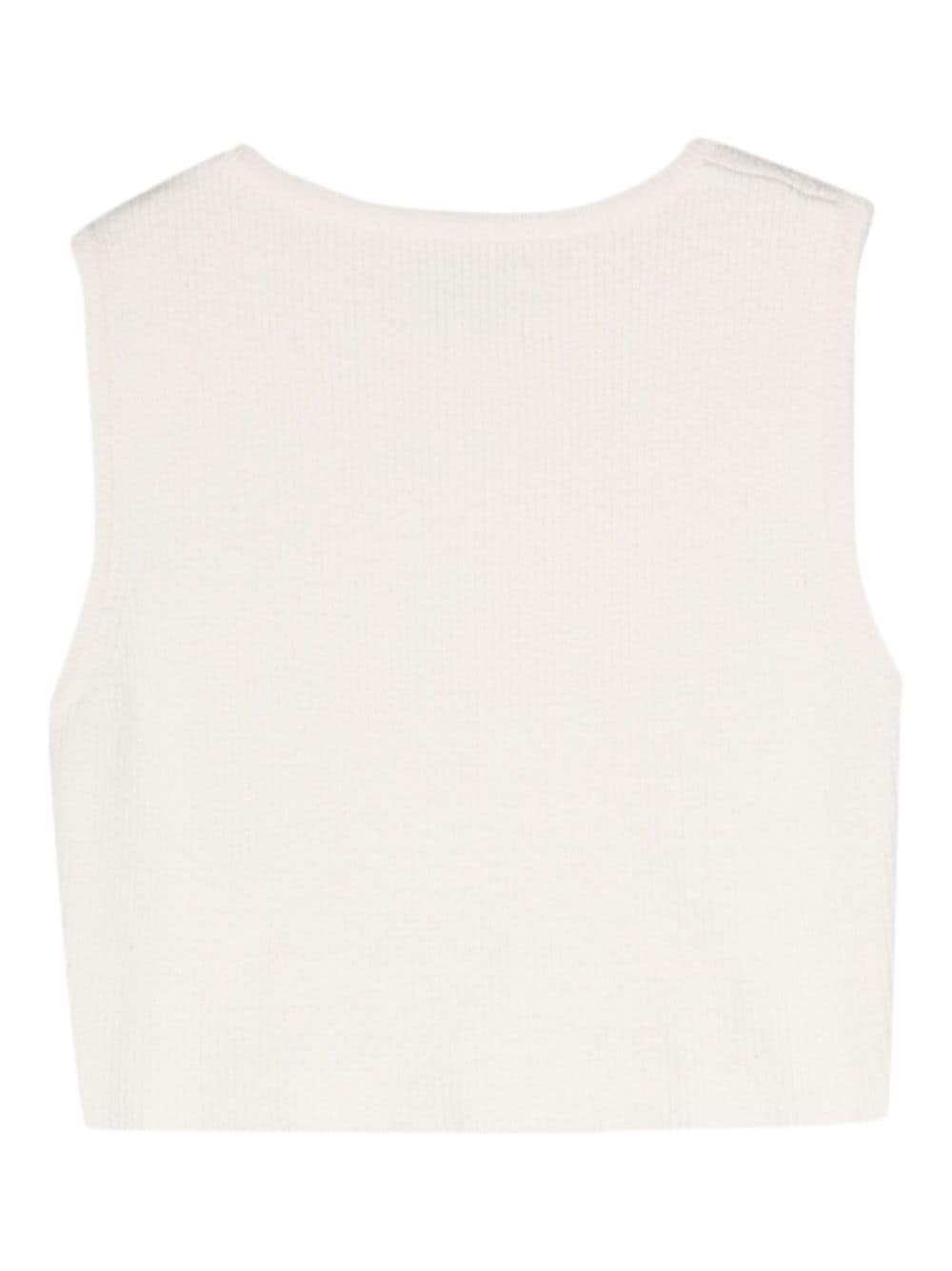 Loulou Studio ribbed cropped top - Beige