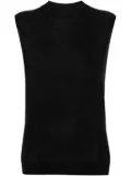 Sportmax sleeveless wool-silk top - Black