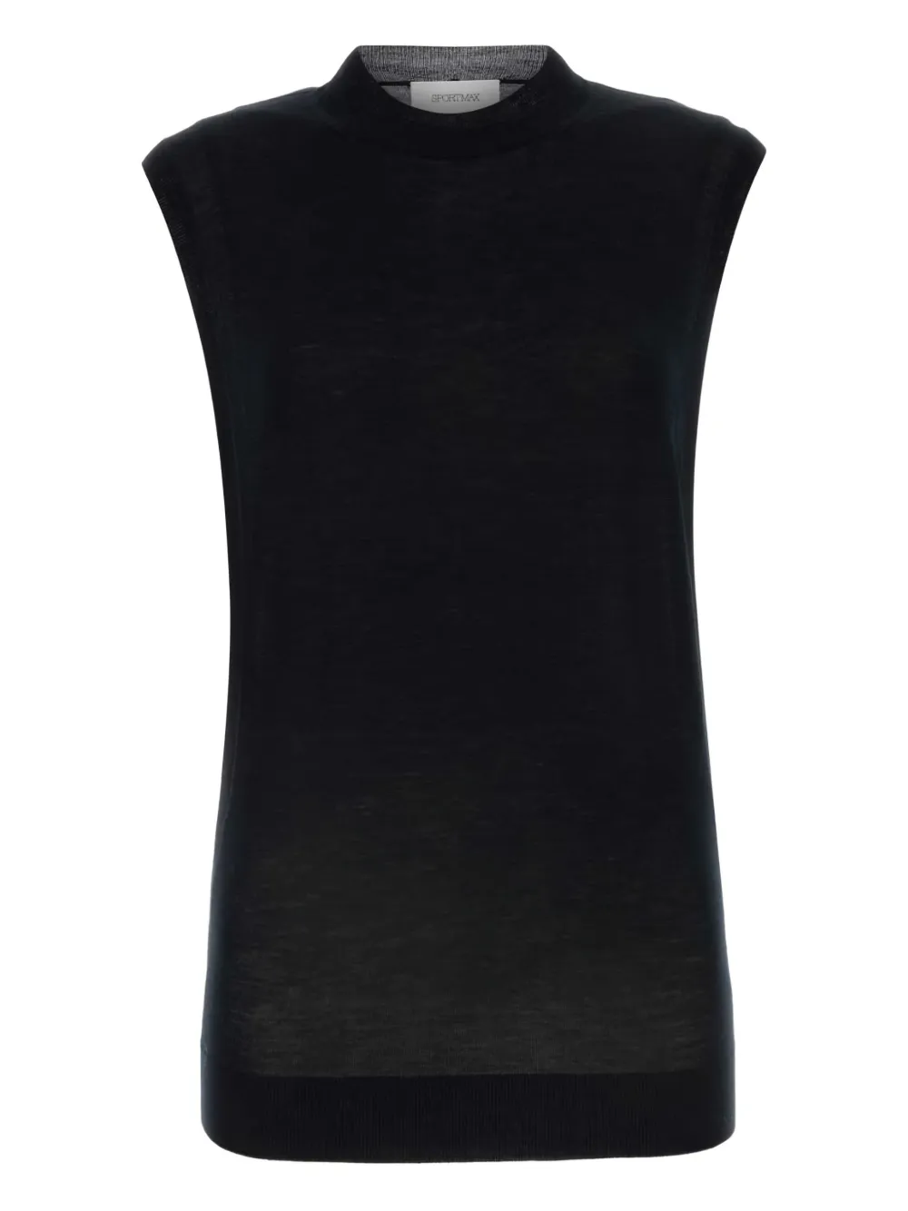 Sportmax round-neck tank top | Black | Image 1