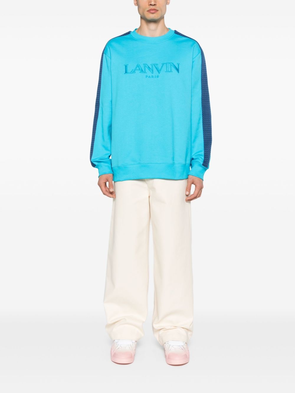 Lanvin Curb Side cotton sweatshirt - Blauw