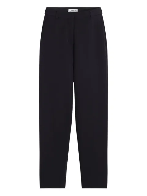Lanvin pantalon en coton à design plissé