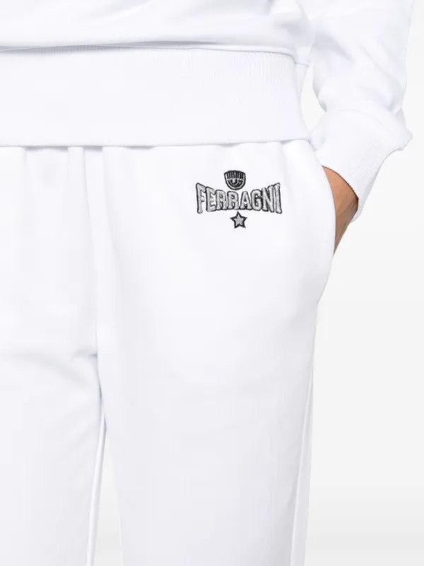 Chiara Ferragni Pantaloni Sportivi Con Ricamo Bianco FARFETCH IT