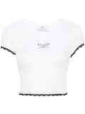 Chiara Ferragni Punk logo-print ribbed top - White