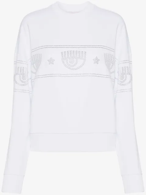 Chiara Ferragni Logomania stud-embellished sweatshirt