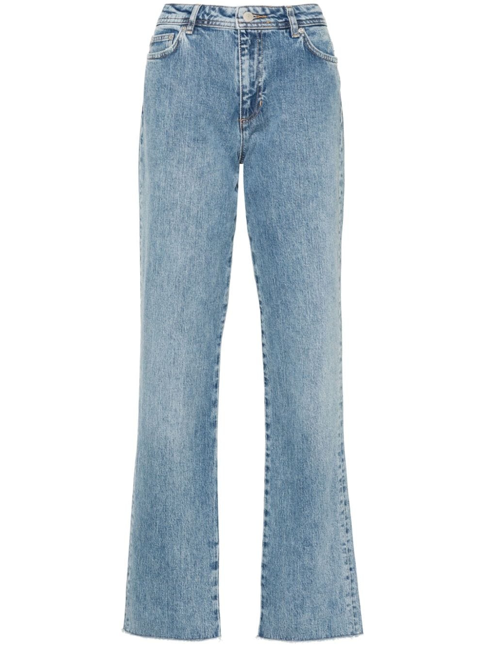 logo-embroidered straight jeans