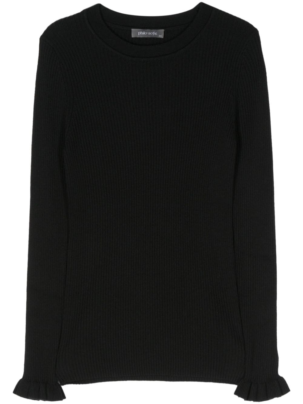 Shop Philo-sofie Chunky-ribbed Jumper In Black