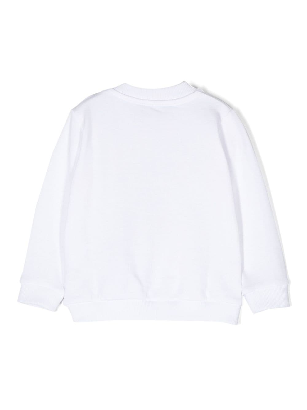 Moschino Kids Katoenen sweater met logoprint Wit