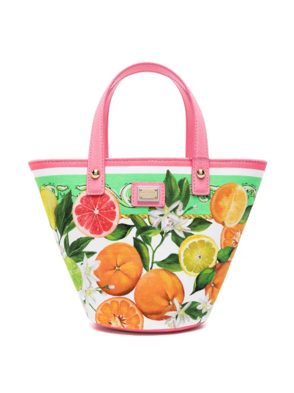 Dolce Gabbana Kids fruit print Tote Bag Orange FARFETCH CA