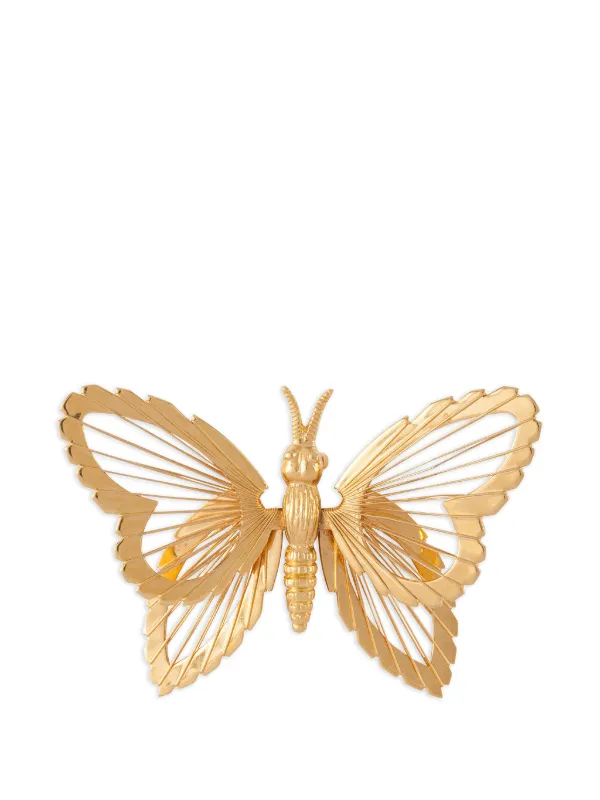 Monet Pre-owned 1970s Butterfly-motif Brooch in Gold