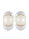 Nina Ricci 1990s pre-owned faux-pearl earrings - White