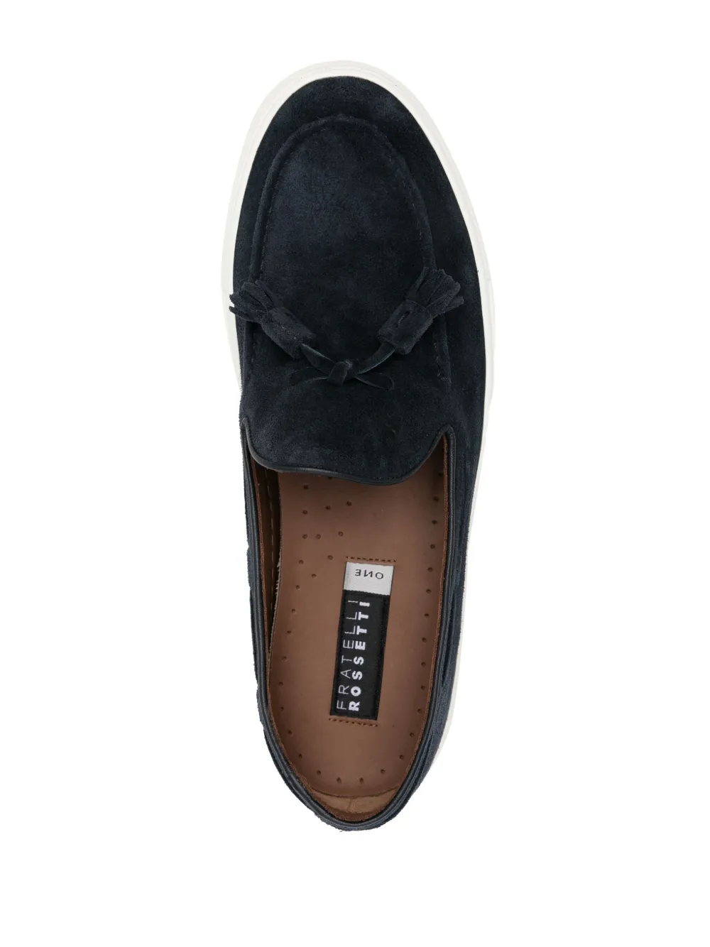 Shop Fratelli Rossetti Tassel-detail Suede Loafers In Blue